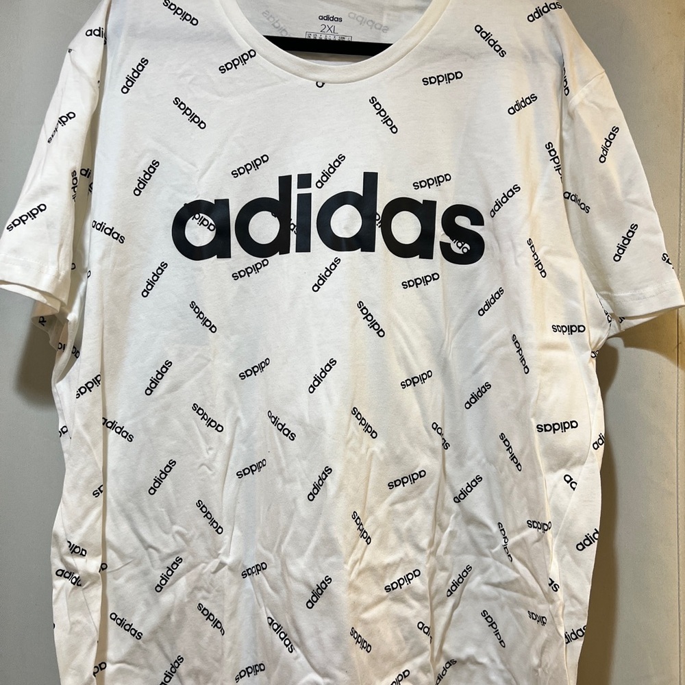 Adidas Black and White Graphic Tee
